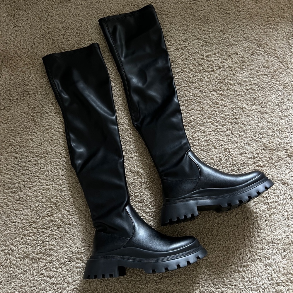 British style over the knee boots